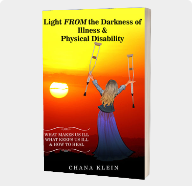 Book cover with woman raising crutches