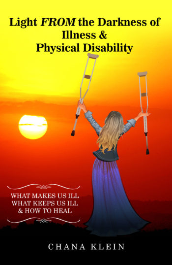 Inspirational sunset with crutches raised